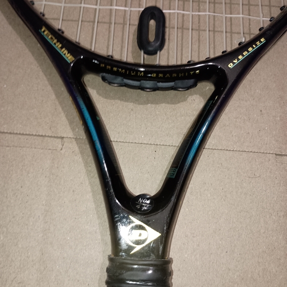 Dynamic Black and Blue Tennis Racket - Picture 2 of 7